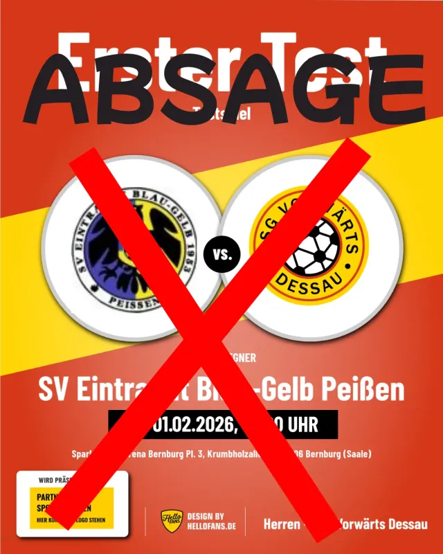 Winterwetter hat auch ASG im Griff- Absage gegen Peißen