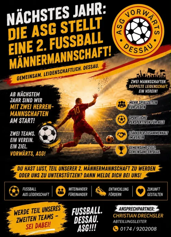 ASG bringt 2026/2027 eine 2. Mannschaft an den Start
