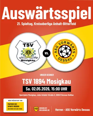 (1M) Nächste schwere Auswärtsaufgabe in Mosigkau