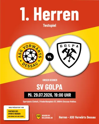 (1M) Echter Härtetest zum Mittwoch- 1. empfängt SV GOLPA