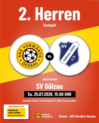 (2M) Zweite empfängt am Samstag SV Gölzau